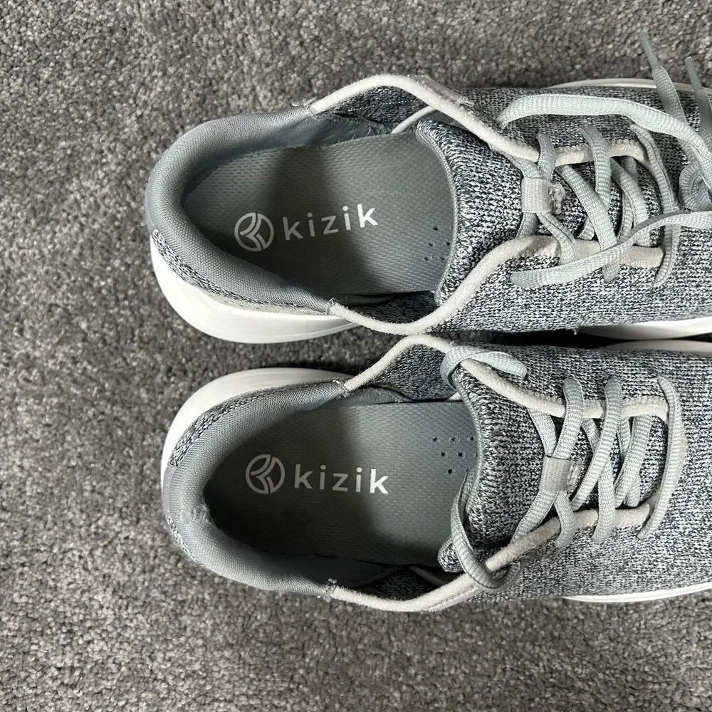 Kizik Madrid Eco-Knit Womens Size 8 Gray Hands Free Slip On Athletic Shoes Used
